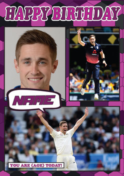Chris Woakes Celebrity Fan Birthday Card