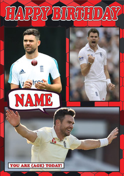 James Anderson Celebrity Fan Birthday Card