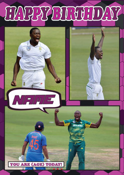 Kagiso Rabada Celebrity Fan Birthday Card