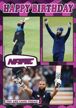 Moeen Ali Celebrity Fan Birthday Card