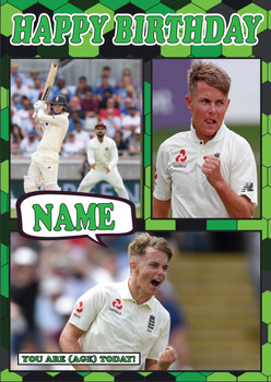 Sam Curran Celebrity Fan Birthday Card