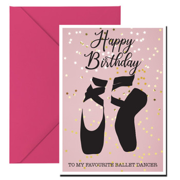 To My Favourite Ballet Dancer Birthday Card To My Favourite Ballet Dancer Birthday Card