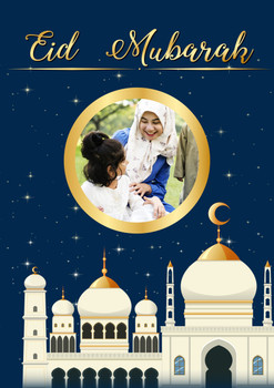 Rm02 Eid Mubarak Moonlight Photo Card  Birthday Card Rm02 Eid Mubarak Moonlight Photo Card  Birthday Card