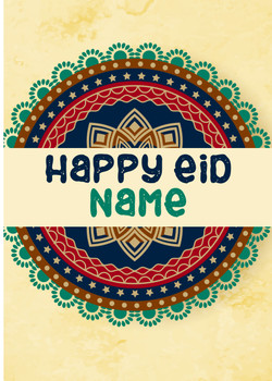 Rm31 Happy Eid Pink Personalised Card  Birthday Card Rm31 Happy Eid Pink Personalised Card  Birthday Card