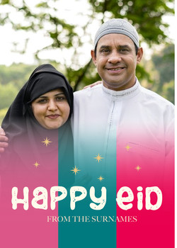 Rm36 Happy Eid Family Photo Card  Birthday Card Rm36 Happy Eid Family Photo Card  Birthday Card
