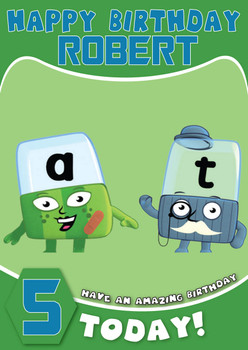 Alphablocks 3 Kidshows Birthday Card