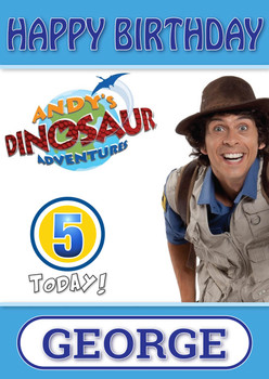 Andy's Wild Adventures 5 Kidshows Birthday Card