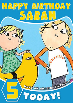 Charlie And Lola 6 Kidshows Birthday Card Charlie And Lola 6 Kidshows Birthday Card