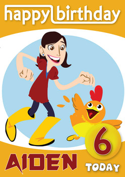 Chica Show 3 Kidshows Birthday Card