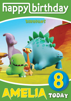 Dinopaws 2 Kidshows Birthday Card