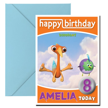 Dinopaws 5 Kidshows Birthday Card Dinopaws 5 Kidshows Birthday Card