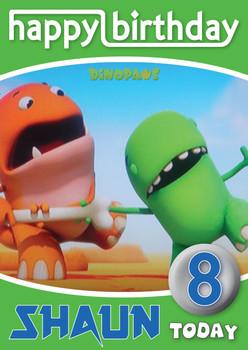 Dinopaws 7 Kidshows Birthday Card Dinopaws 7 Kidshows Birthday Card