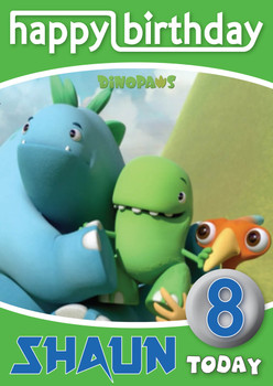Dinopaws 8 Kidshows Birthday Card Dinopaws 8 Kidshows Birthday Card