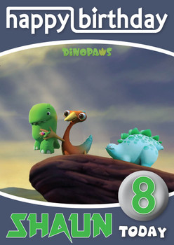 Dinopaws 9 Kidshows Birthday Card Dinopaws 9 Kidshows Birthday Card