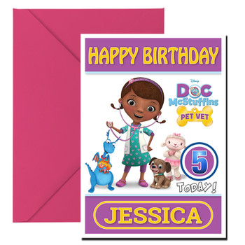 Doc Mcstuffins 7 Kidshows Birthday Card