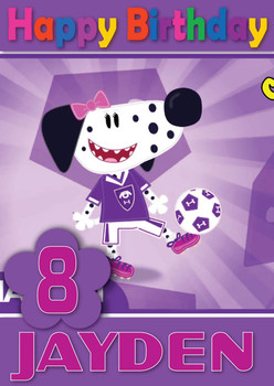 Footy Pups 1 Kidshows Birthday Card