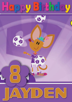 Footy Pups 3 Kidshows Birthday Card