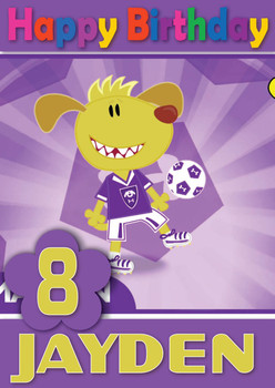Footy Pups 4 Kidshows Birthday Card