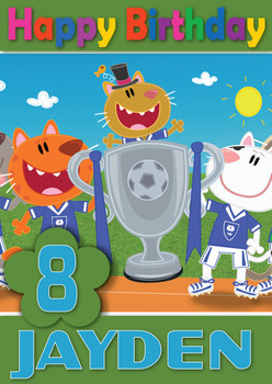 Footy Pups 6 Kidshows Birthday Card