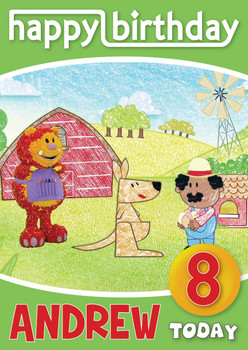 Get Squiggling 5 Kidshows Birthday Card