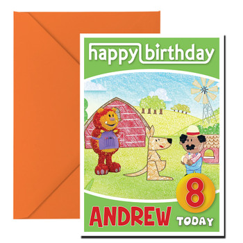 Get Squiggling 5 Kidshows Birthday Card