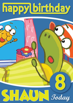 Harry & Toto 3 Kidshows Birthday Card