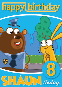 Harry & Toto 5 Kidshows Birthday Card