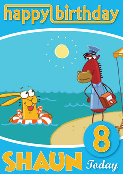 Harry & Toto 6 Kidshows Birthday Card