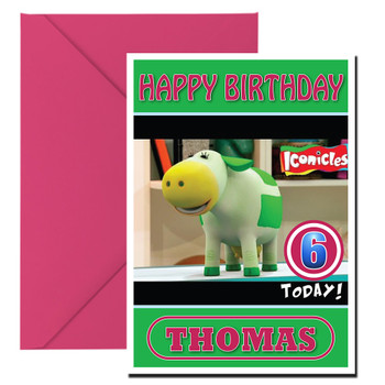 Iconicles 8 Kidshows Birthday Card