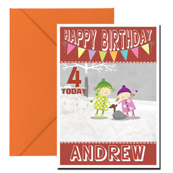 Nelly And Nora 3 Kidshows Birthday Card