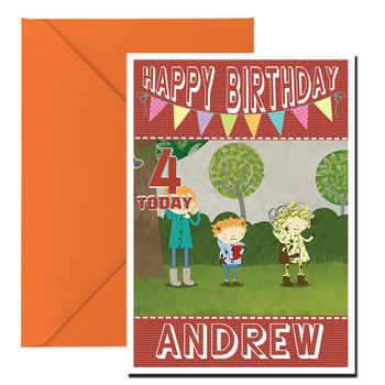 Nelly And Nora 4 Kidshows Birthday Card