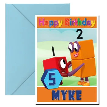 Number Blocks 11 Kidshows Birthday Card