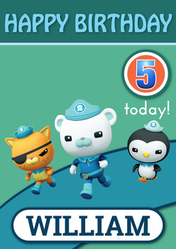 Octanaughts 4 Bithday Card