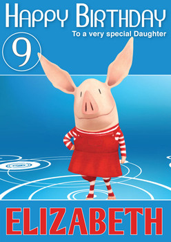 Olivia 1 Kidshows Birthday Card