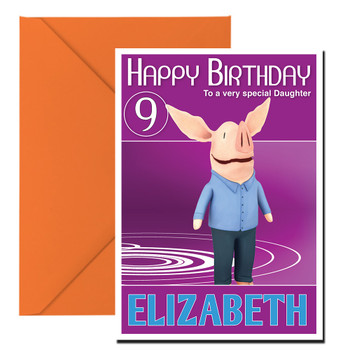 Olivia 4 Kidshows Birthday Card