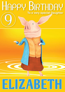 Olivia 5 Kidshows Birthday Card Olivia 5 Kidshows Birthday Card