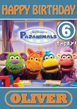 Pajanimals 2 Kidshows Birthday Card Pajanimals 2 Kidshows Birthday Card