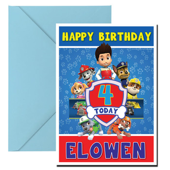 Paw Patrol Cast Birthday Card