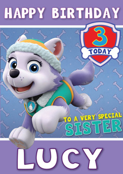 Paw Patrol Everest Birthday Card