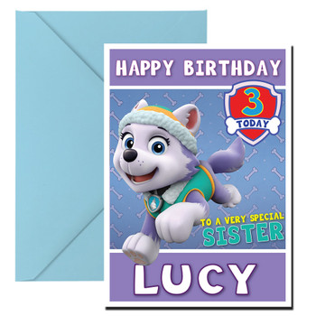 Paw Patrol Everest Birthday Card