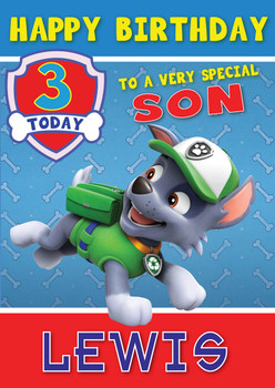 Paw Patrol Rocky Birthday Card