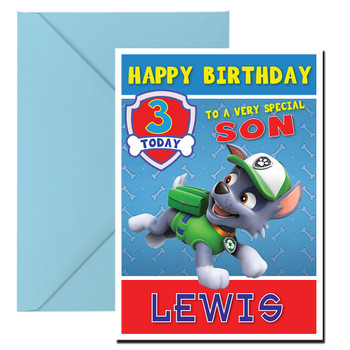 Paw Patrol Rocky Birthday Card