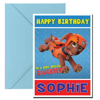 Paw Patrol Zuma Birthday Card