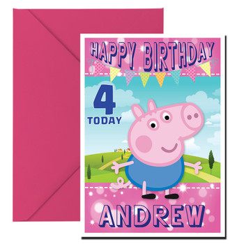 Peppa Pig 5 Birthday Card Peppa Pig 5 Birthday Card