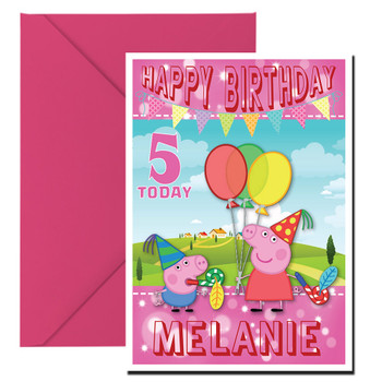 Peppa Pig 8 Birthday Card Peppa Pig 8 Birthday Card