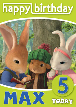 Peter Rabbit 7 Kidshows Birthday Card