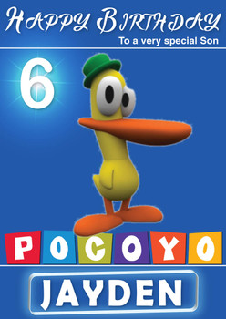 Pocoyo 3 Kidshows Birthday Card Pocoyo 3 Kidshows Birthday Card