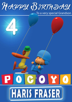 Pocoyo 4 Kidshows Birthday Card Pocoyo 4 Kidshows Birthday Card