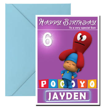 Pocoyo 7 Kidshows Birthday Card Pocoyo 7 Kidshows Birthday Card