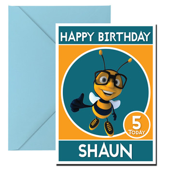 3d-Bee Personalized Birthday Card